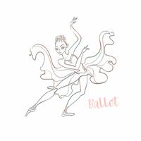 Tjej ballerina. Balett. Logotyp. Vector.Girl ballerina. Balett. Logotyp. Dansare. Vektor illustration.