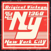 New York vintage frimärke vektor