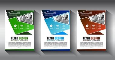 flyer business template broschürenlayout jahresbericht vektor