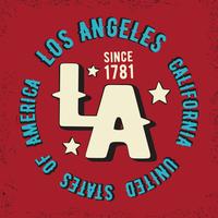 Los Angeles Vintage Briefmarke vektor