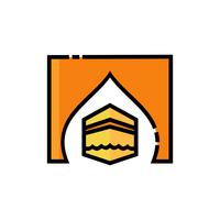 kaaba fill icon design vektor