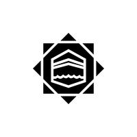 kaaba glyph ikon design vektor