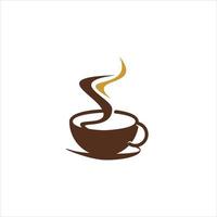 kafé logotyp en kopp latte vektor