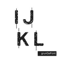 Alphabet Grunge Schriftart vektor