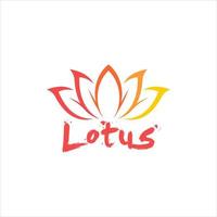 einfache farbenfrohe illustration für lotus-logo-ideen vektor