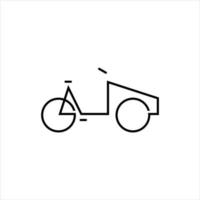 einfache Linie modernes Frachtrad-Logo-Design vektor