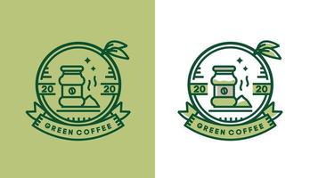 Kaffee-Logo-Design, moderne Vintage-Kaffeeverpackung für Café-Logos, geeignet für Lebensmittel- und Getränkeunternehmen vektor