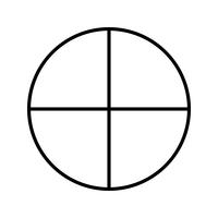 Cirkel Vacker linje svart ikon vektor
