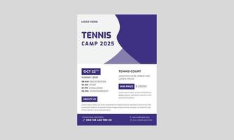 gesetzter Vektor des Tennisplakats. Design für Sportbar-Werbeflyer, Designvorlage für Tennisturnier-Flyer, Set-Vektor für Tennisplakate.