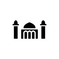 Moschee-Glyphe-Symbol. Ramadan Kareem vektor