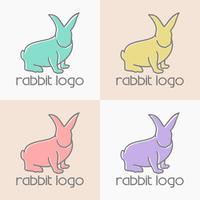Kaninchen Logo Design Vektor