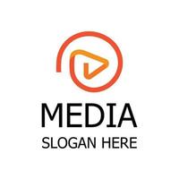 Play-Media-Vektor-Logo-Vorlage vektor