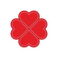 Vier Herzen zusammen Logo vektor