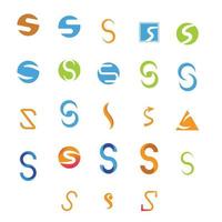 Buchstabe s Logo-Set. vektor