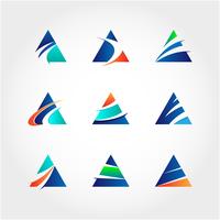 Triangle logo samling vektor