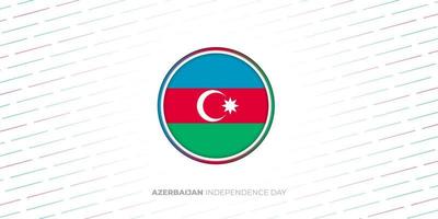 azerbajdzjan cirkel flagga vektorillustration. Azerbajdzjans självständighetsdag. vektor