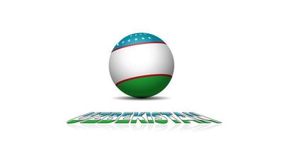 Usbekistan-Unabhängigkeitstag-Hintergrund mit Usbekistan-Ballflaggendesign vektor