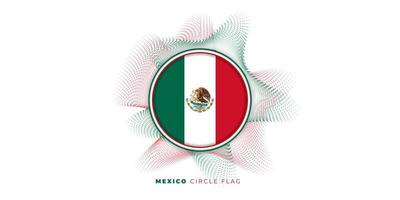 Mexiko cirkel flagga vektor illustration