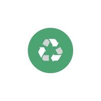 Recycling, Recycling-Symbol Zeichen Symbol im flachen Stil vektor