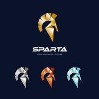 Sparta Helmet Logo Design Mall vektor