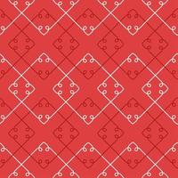 abstrakte geometrische Linien nahtloses Muster. Weihnachtsschmuck in roter Farbe. einfache geometrische Textur mit linearen Formen, Rauten. moderner minimaler hintergrund. Winterurlaub-Vektordesign. vektor