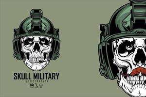 dödskalle militär illustration.eps vektor