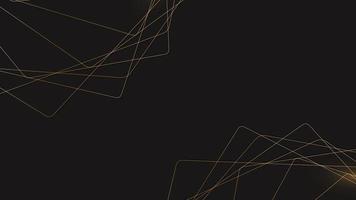 svart och guld abstrakt bakgrund med linje våg vektor