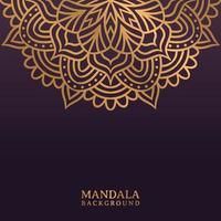 Luxus-Mandala-Hintergrund mit goldener Arabeske vektor