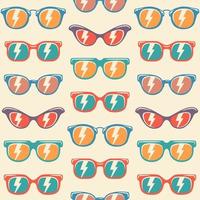 nahtlose Muster Hintergrund Sonnenbrillen mit Farbe vektor