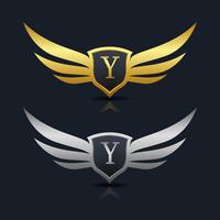 Buchstabe Y Emblem Logo vektor