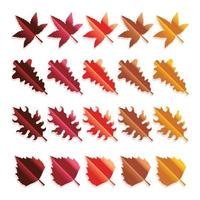 Reihe von bunten Herbstblättern vektor