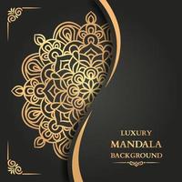 Luxus-Mandala-Hintergrund mit goldener Arabeske vektor