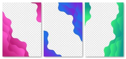 moderne fließende farbverlaufsfarben abstrakte hintergrundsammlung vektor