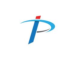 P Logo Brief Business Corporate Design Vektor