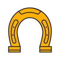 hästsko färgikon. symbol för framgång och lycka. isolerade vektor illustration