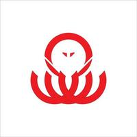 röd logotyp abstrakt desgin bakgrund vektor