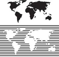 Umrissvektor der Weltkarte vektor