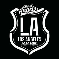 la los angeles element av män mode och modern sköld stad i typografi grafisk design.vector illustration. vektor