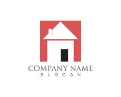 Simple House Home Real Estate Logo Ikoner vektor