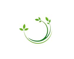 bladgrön naturlogo och symbolmall Vektor