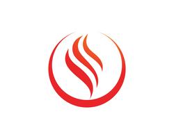Feuer Flamme Natur Logo und Symbole Symbole Vorlage, vektor