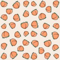 persikor frukt vektor seamless mönster