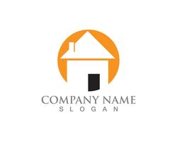 Simple House Home Real Estate Logo Ikoner vektor