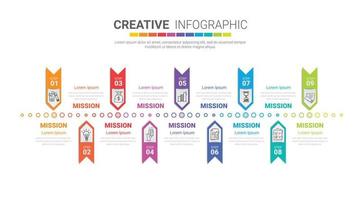 Infografik 9 Optionen vektor