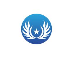 Wings logo och symboler app mall ikoner vektor