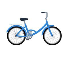 cykel med bagagehylla. transport för leverans. miljövänlig cykel. vektorillustration i platt stil på vit isolerad bakgrund. vektor