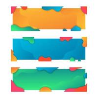 modern flytande gradient färger abstrakt banner design samling vektor