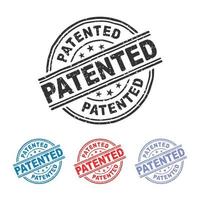 patenterad gummistämpel. patenterad stämpel, patenterad vintage gummistämpel vektor