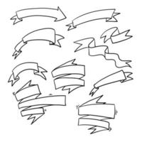 doodle band samling handgjorda tecknad stil vektor