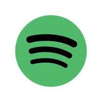 Spotify-Logo auf transparentem Hintergrund vektor